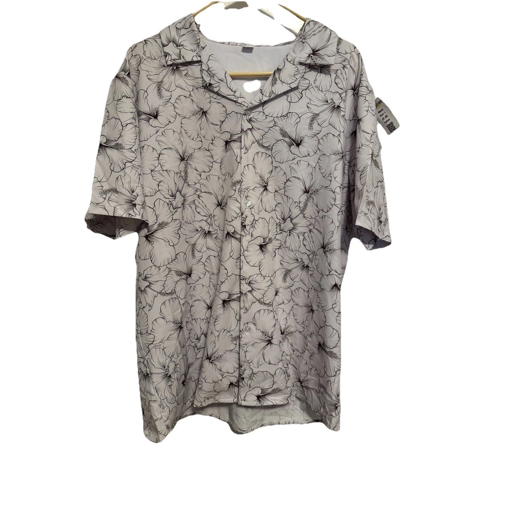 Men's Lg Flower‎ Pattern Short Sleeve Shirt